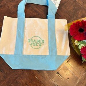 Blue and Cream Tote Bag